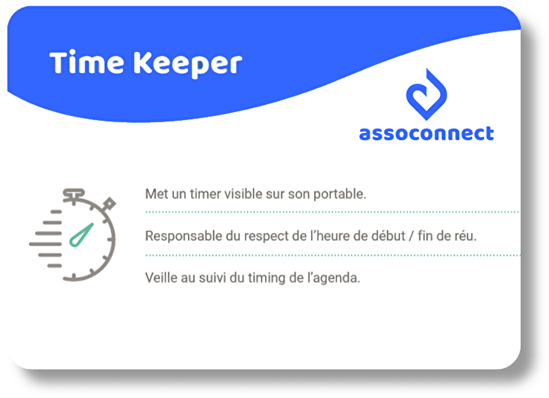 réunion association time keeper assoconnect