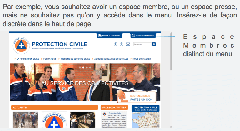 Site internet Protection civile de Paris